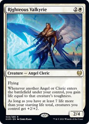 Righteous Valkyrie card from Promo Pack: Kaldheim