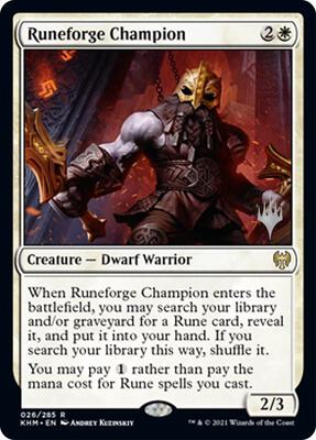 Runeforge Champion card from Promo Pack: Kaldheim