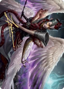 Firja, Judge of Valor Art Card (Gold-Stamped Signature) card from Art Series: Kaldheim