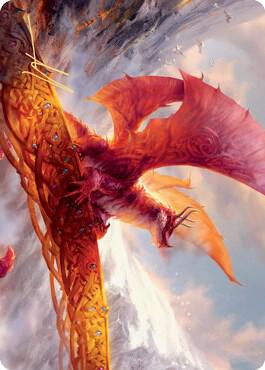 Goldspan Dragon Art Card (Gold-Stamped Signature) card from Art Series: Kaldheim