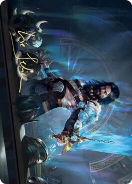 Halvar, God of Battle Art Card (Gold-Stamped Signature) card from Art Series: Kaldheim