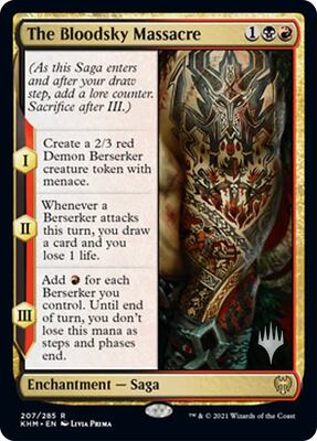The Bloodsky Massacre card from Promo Pack: Kaldheim