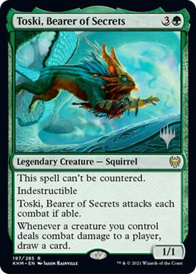 Toski, Bearer of Secrets card from Promo Pack: Kaldheim