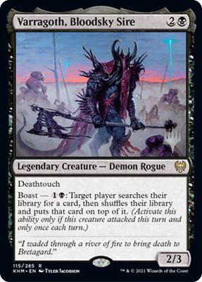 Varragoth, Bloodsky Sire card from Promo Pack: Kaldheim