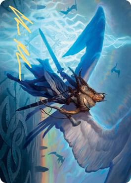 Righteous Valkyrie Art Card (Gold-Stamped Signature) card from Art Series: Kaldheim