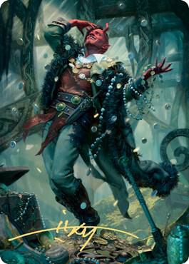 Tibalt, Cosmic Impostor Art Card (Gold-Stamped Signature) card from Art Series: Kaldheim