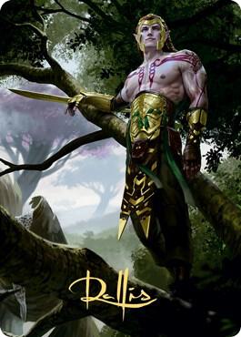 Tyvar Kell Art Card (Gold-Stamped Signature) card from Art Series: Kaldheim