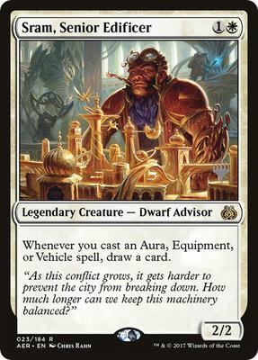 Sram, Senior Edificer card from Promo Pack: Kaldheim