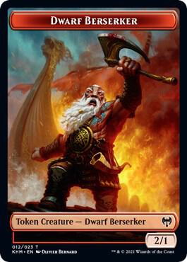Dwarf Berserker // Giant Wizard Double-Sided Token card from Kaldheim