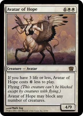 Avatar of Hope (8th Edition) card from Oversize Cards