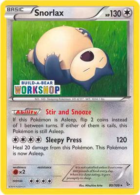Snorlax - 80/106 (Build-a-Bear Workshop Exclusive) card from Miscellaneous Cards & Products