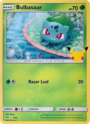 Bulbasaur - 1/25 card from McDonald's 25th Anniversary Promos