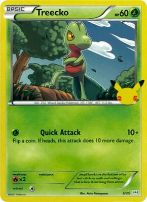 Treecko - 3/25 card from McDonald's 25th Anniversary Promos