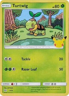 Turtwig - 4/25 card from McDonald's 25th Anniversary Promos