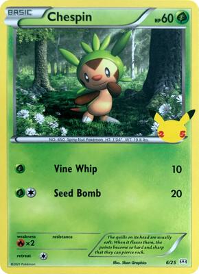 Chespin - 6/25 card from McDonald's 25th Anniversary Promos