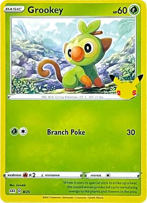 Grookey - 8/25 card from McDonald's 25th Anniversary Promos