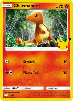 Charmander - 9/25 card from McDonald's 25th Anniversary Promos