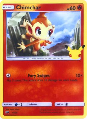 Chimchar - 12/25 card from McDonald's 25th Anniversary Promos