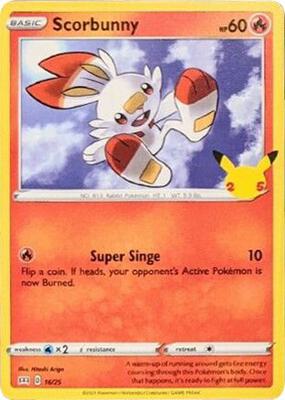 Scorbunny - 16/25 card from McDonald's 25th Anniversary Promos
