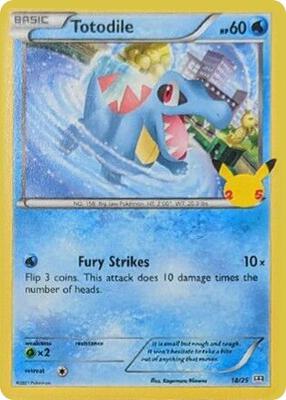 Totodile - 18/25 card from McDonald's 25th Anniversary Promos