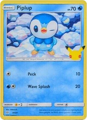 Piplup - 20/25 card from McDonald's 25th Anniversary Promos