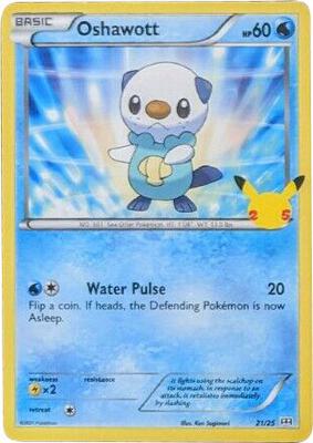 Oshawott - 21/25 card from McDonald's 25th Anniversary Promos