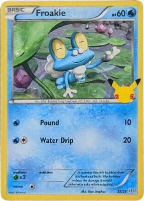 Froakie - 22/25 card from McDonald's 25th Anniversary Promos