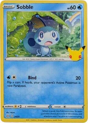 Sobble - 24/25 card from McDonald's 25th Anniversary Promos
