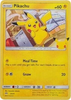 Pikachu - 25/25 card from McDonald's 25th Anniversary Promos