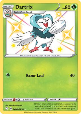 Dartrix card from Shining Fates: Shiny Vault