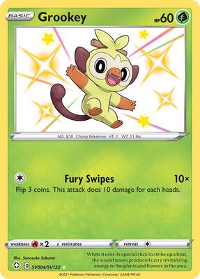 Grookey card from Shining Fates: Shiny Vault