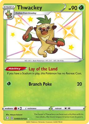 Thwackey card from Shining Fates: Shiny Vault
