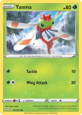 Yanma card from Shining Fates