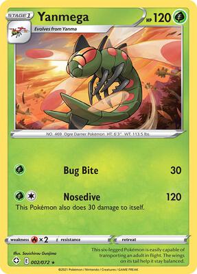 Yanmega card from Shining Fates