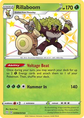 Rillaboom card from Shining Fates: Shiny Vault