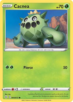 Cacnea card from Shining Fates
