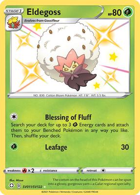 Eldegoss card from Shining Fates: Shiny Vault