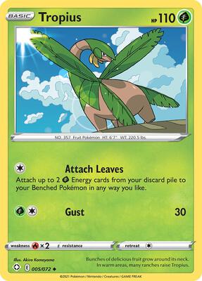 Tropius card from Shining Fates