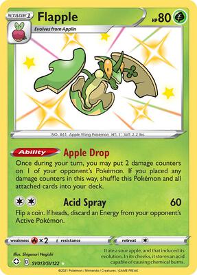 Flapple card from Shining Fates: Shiny Vault