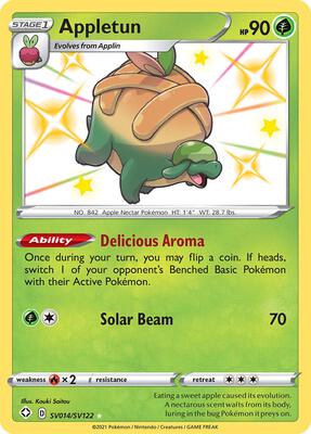 Appletun card from Shining Fates: Shiny Vault