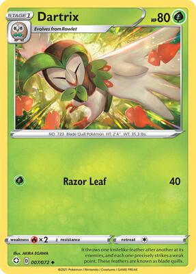Dartrix card from Shining Fates