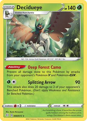 Decidueye card from Shining Fates