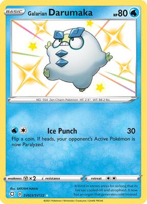 Galarian Darumaka card from Shining Fates: Shiny Vault