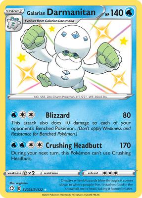 Galarian Darmanitan card from Shining Fates: Shiny Vault