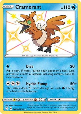 Cramorant card from Shining Fates: Shiny Vault