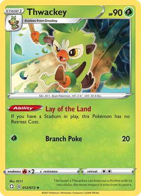 Thwackey card from Shining Fates