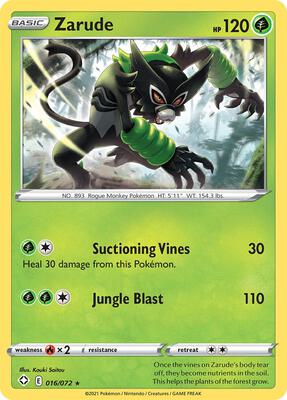 Zarude card from Shining Fates
