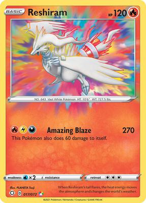 Reshiram card from Shining Fates