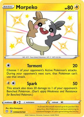 Morpeko card from Shining Fates: Shiny Vault