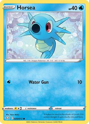 Horsea card from Shining Fates